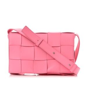 Bottega Veneta Pink Intrecciato Crossbody Bag